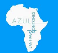 Logo África ONG azul en acción Santiago Pontones
